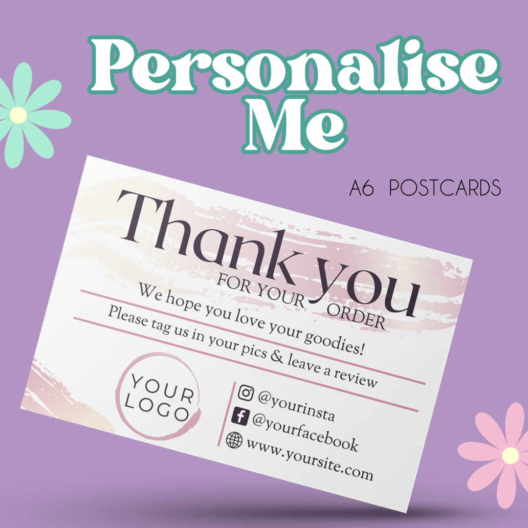 Predesigned PINK Thank you cards