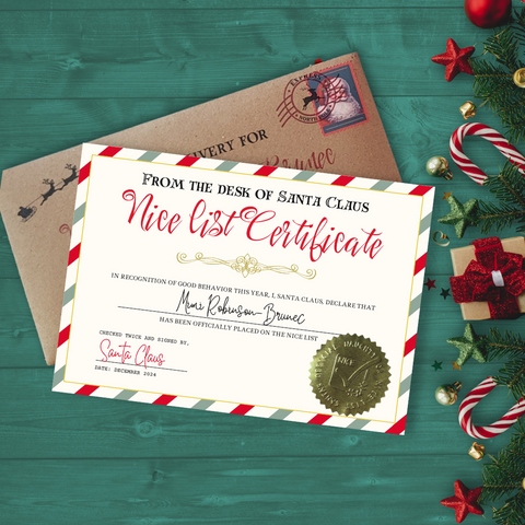 Nice list certificate only