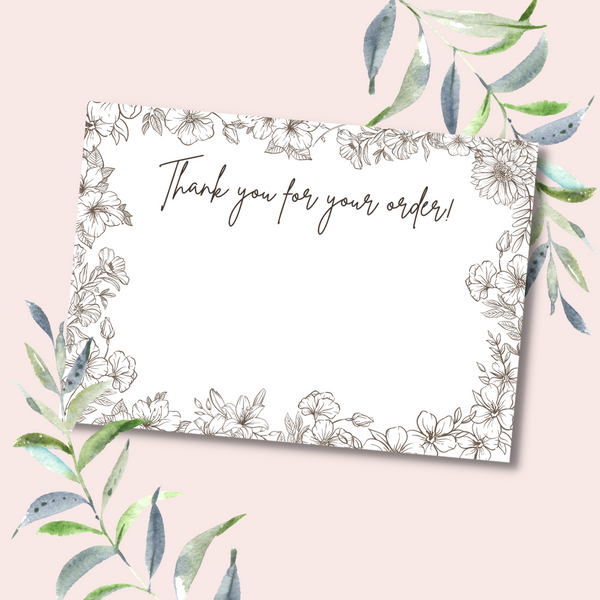 Floral Thank you cards